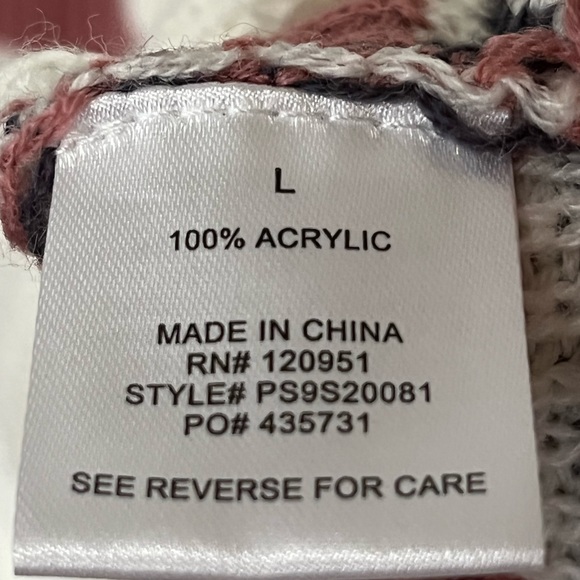 - HIPPIE ROSE Stripped Knit Crop Sweter Sz L - Picture 5 of 5